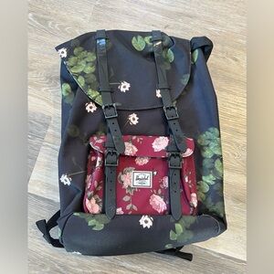 EUC Herschel Supply Co Little America Backpack - mid-volume - Fine China Floral
